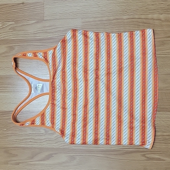 Adidas Racer Back Orange Tank Top with Bra Size XL - Picture 1 of 7